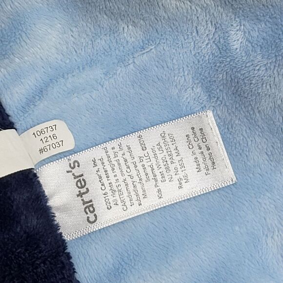 Carter's Baby Turtle 13" Lovey Security Blanket Plush Green Blue Gray Stripes - Picture 9 of 9